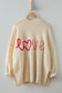 OVERSIZED LOVE EMBROIDERY SWEATER