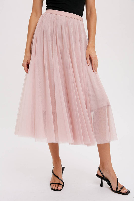 TULLE MIDI SKIRT