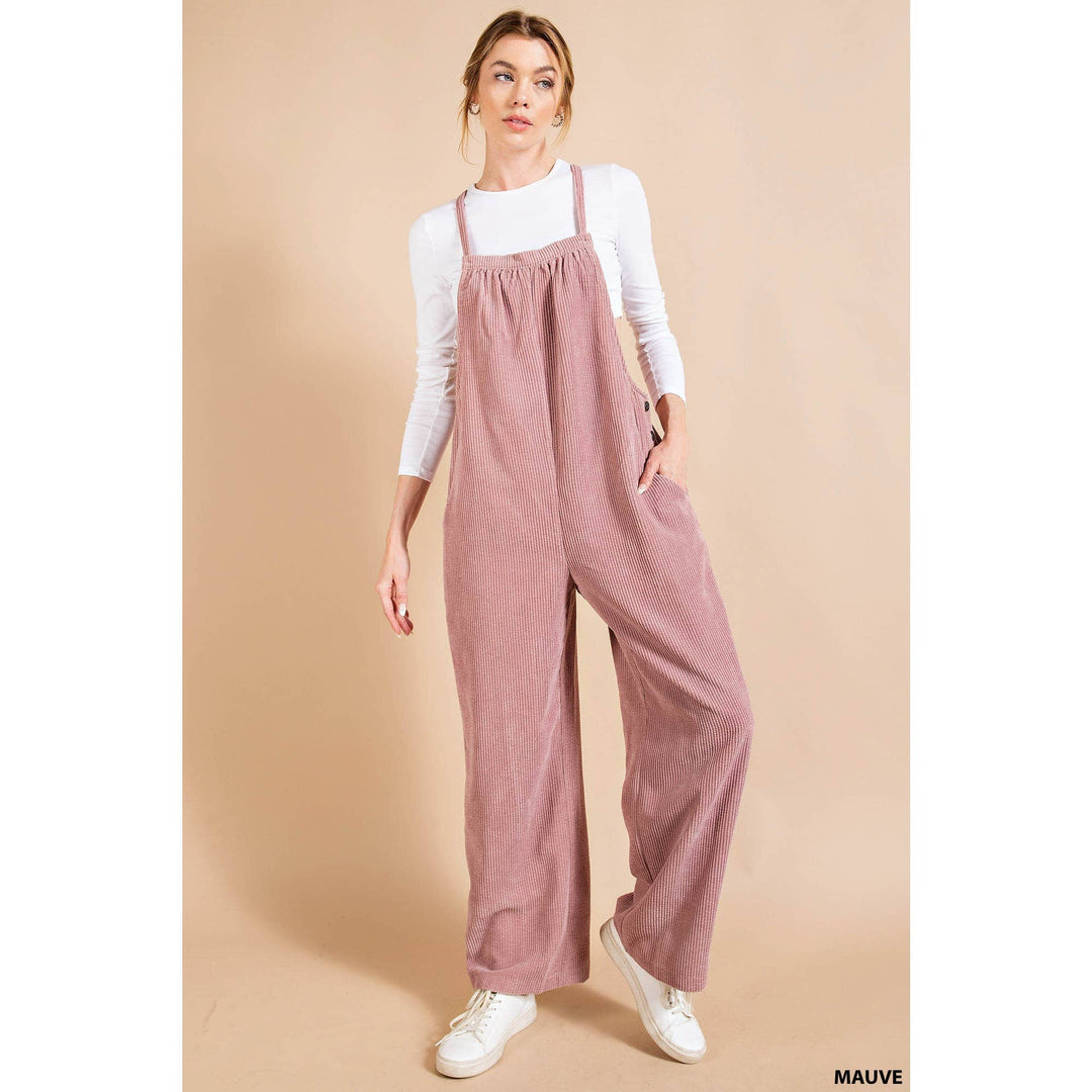 Buttery soft corduroy overalls